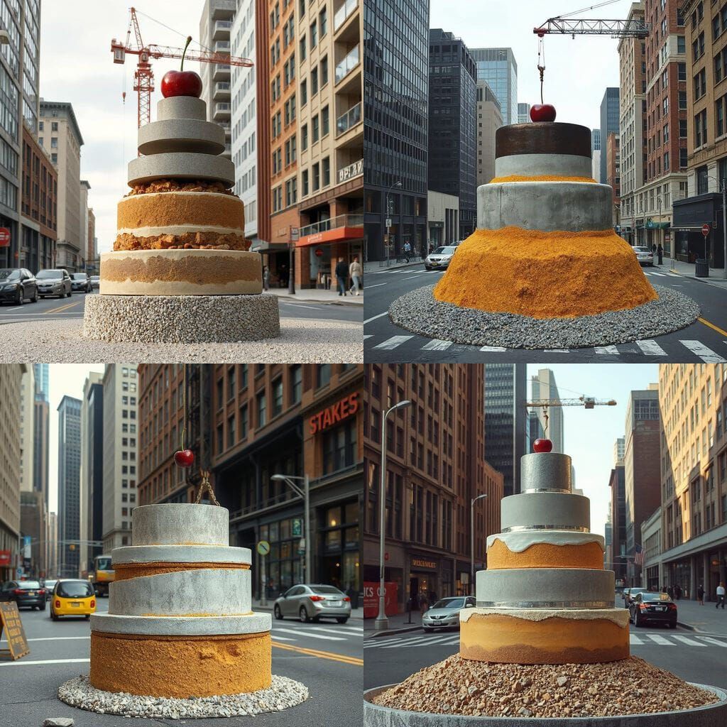 Surreal Urban Cake Blends into Cityscape
