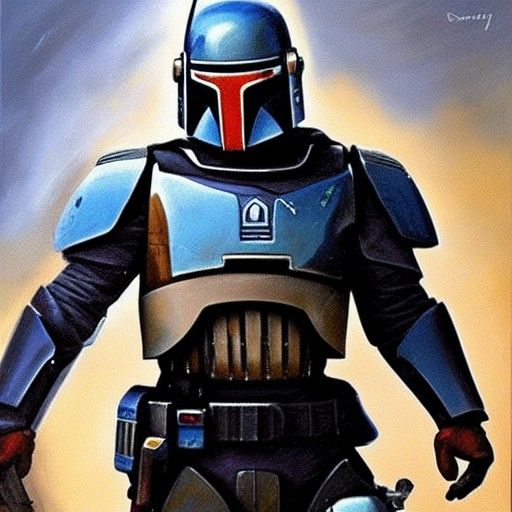 Jango Fett in Oil Painting Style