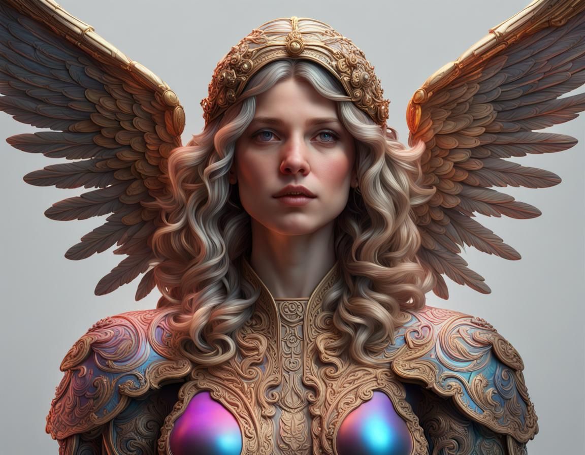 Angelic Portrait in Renaissance Style