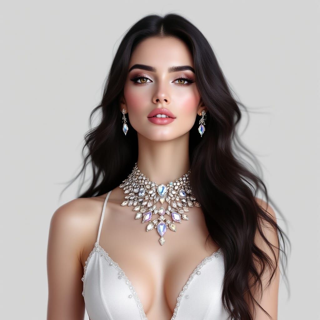 Sleek Futuristic Logo with Diamond-Inspired Shine