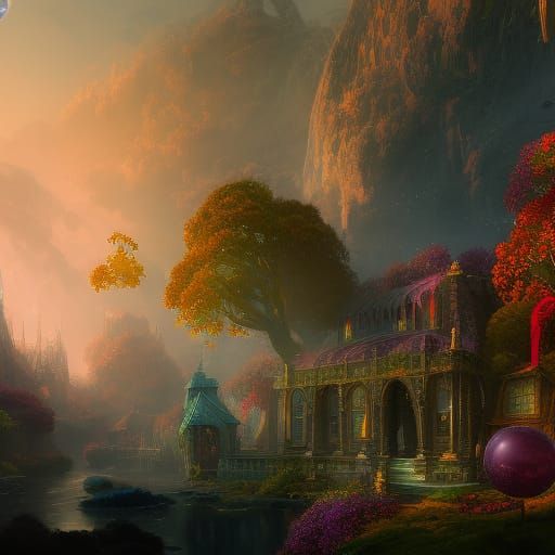 Fantastical Soap Bubbles in Detailed Digital Painting