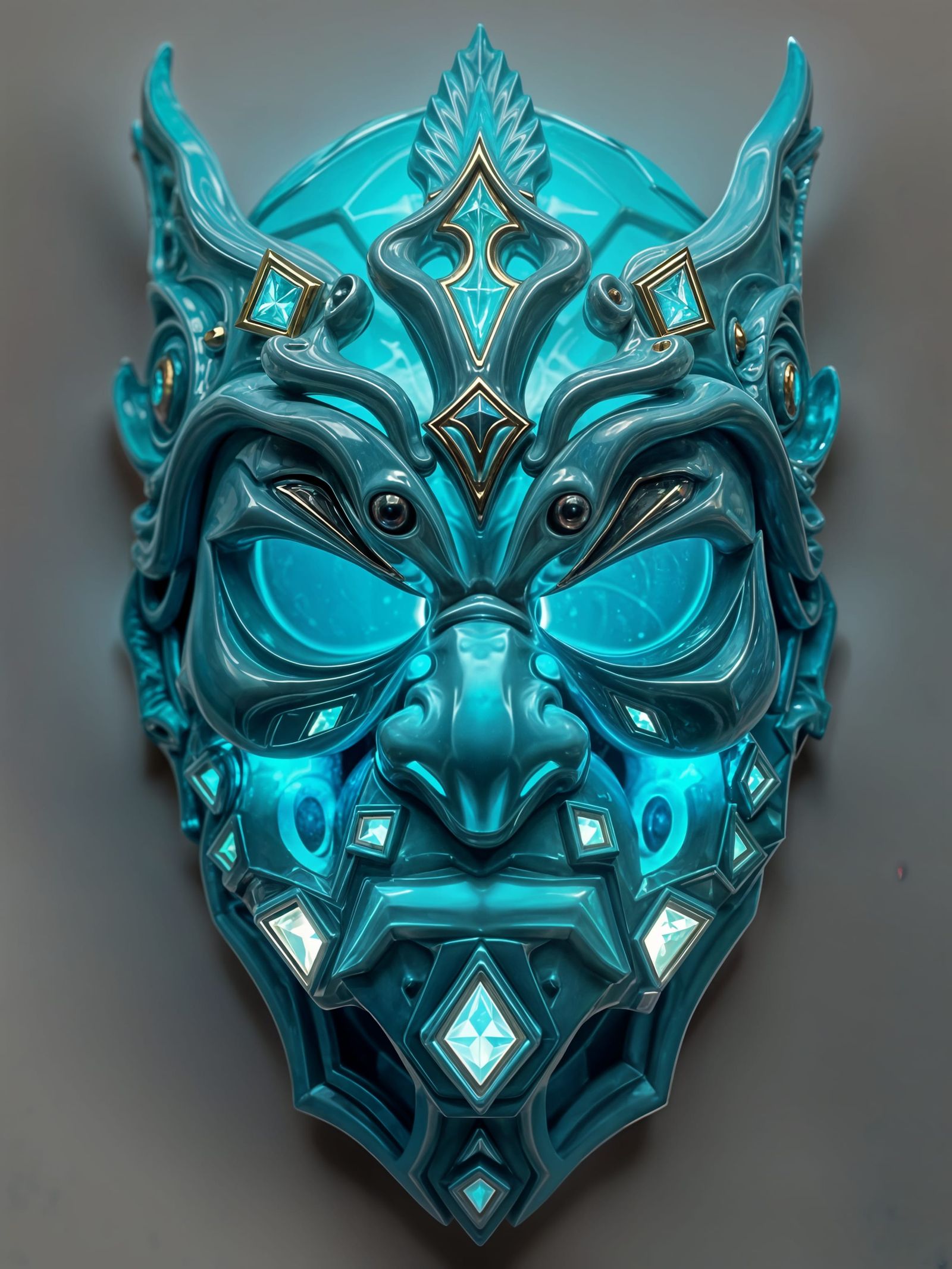 Iridescent Ethereal Being Portrait in Sci-Fi Horror Style