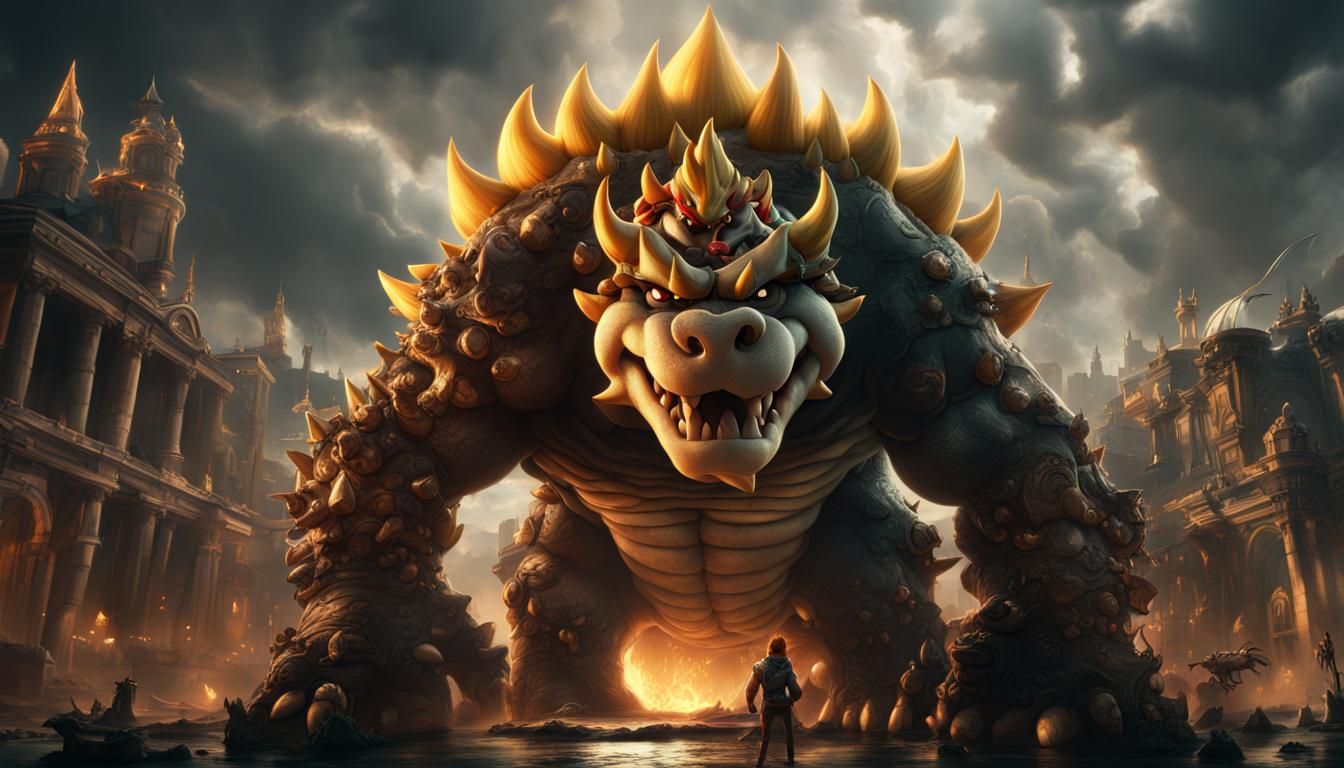 Epic Cinematic Bowser Digital Matte Painting