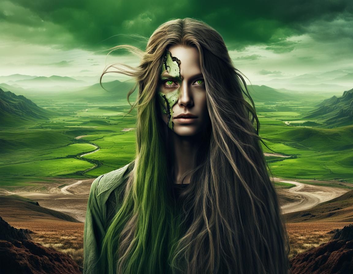 Janus-Faced Woman: Good vs Evil in Hyperrealism