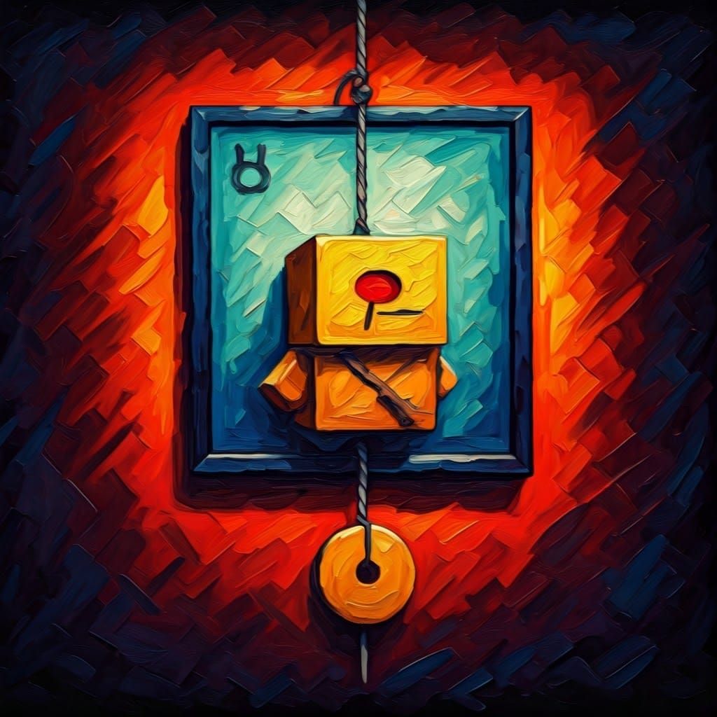 Hangman Game as Expressive Neo-Impressionist Oil Painting