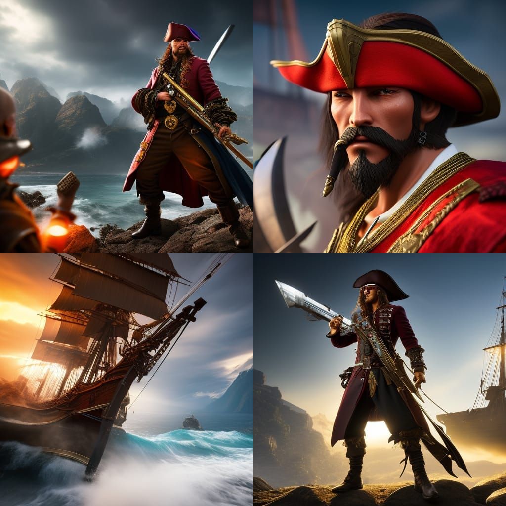 Epic Pirate Portrait with Volumetric Lighting