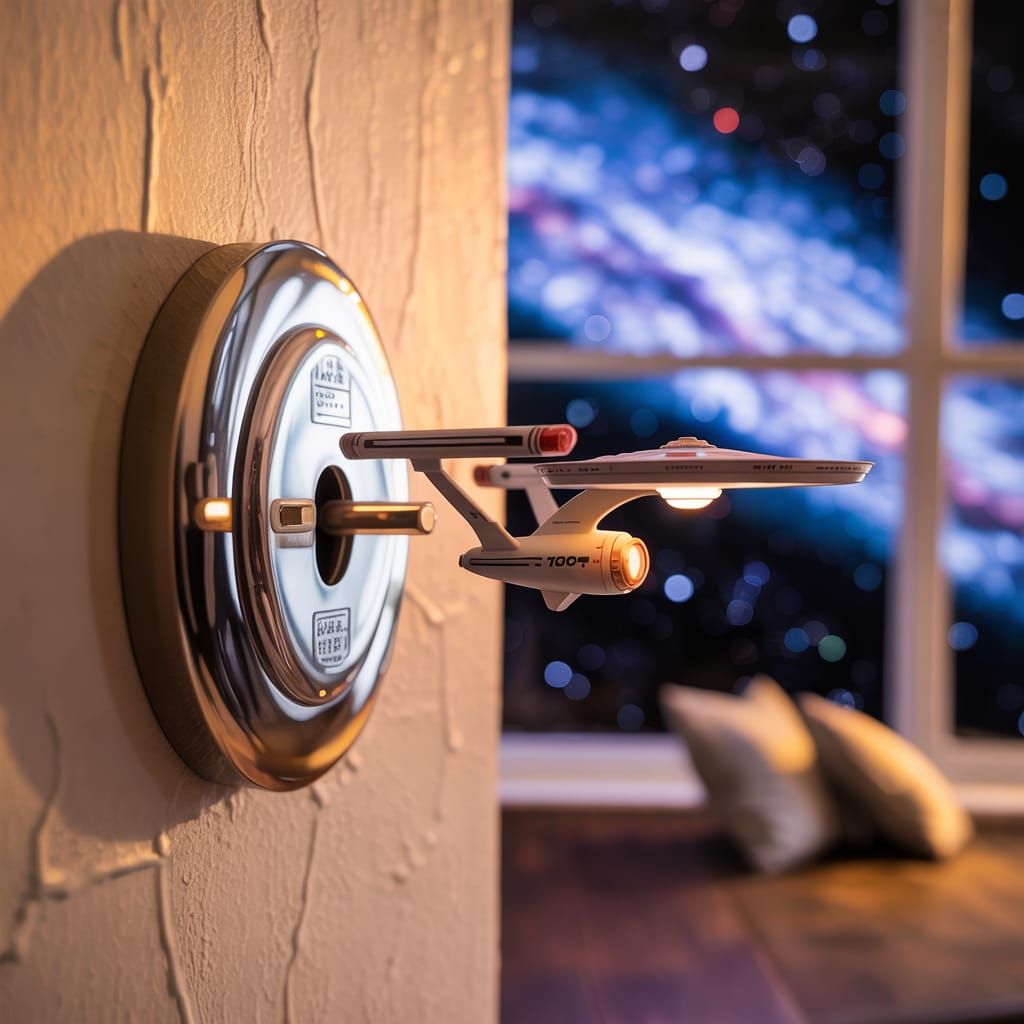Starship Enterprise Light Switch in Deep Space