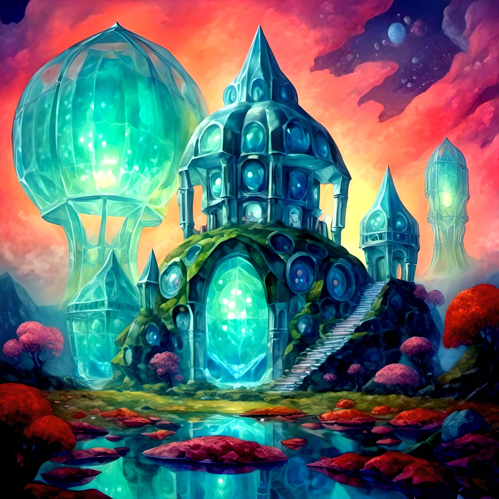 Fantasy fairy landscape, fantastical fantasy background <lor...