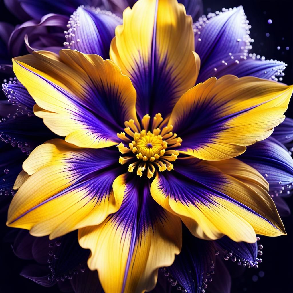 yellow  and blurple FLOWER