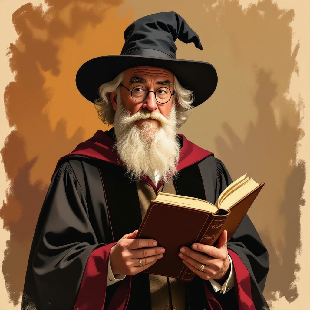 Young Dumbledore Portrait in Classical Style