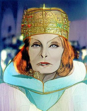 Greta Garbo as Queen Christine: Jean Giraud Style