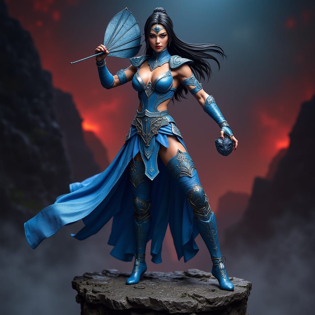 Mortal Kombat Princess Kitana Action Figure in Intricate Arm...