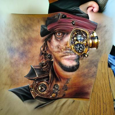Hyperrealistic Steampunk Pirate Portrait