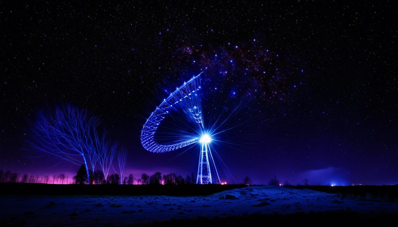 Whirlpool Galaxy M51 with Lightning Nebulae