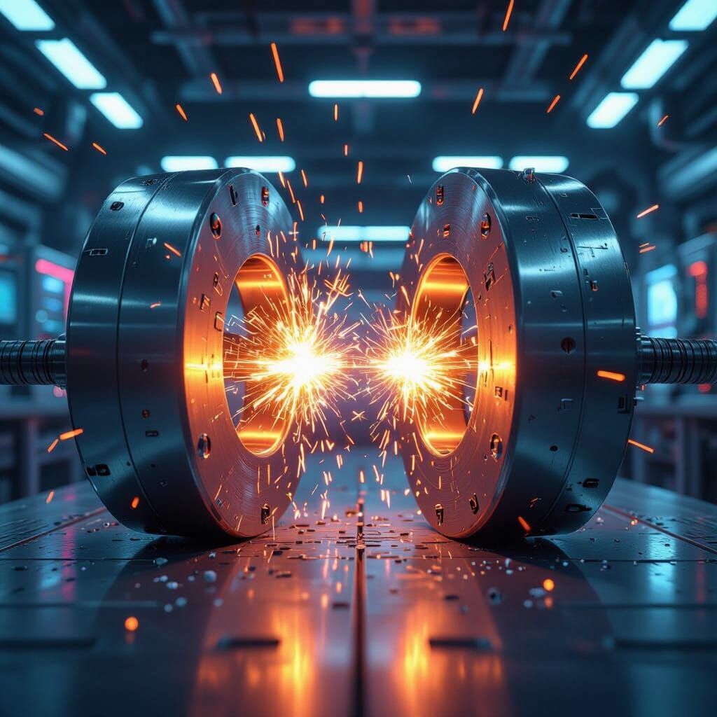 Magnets Repelling with Electrical Force in a Neon Lab