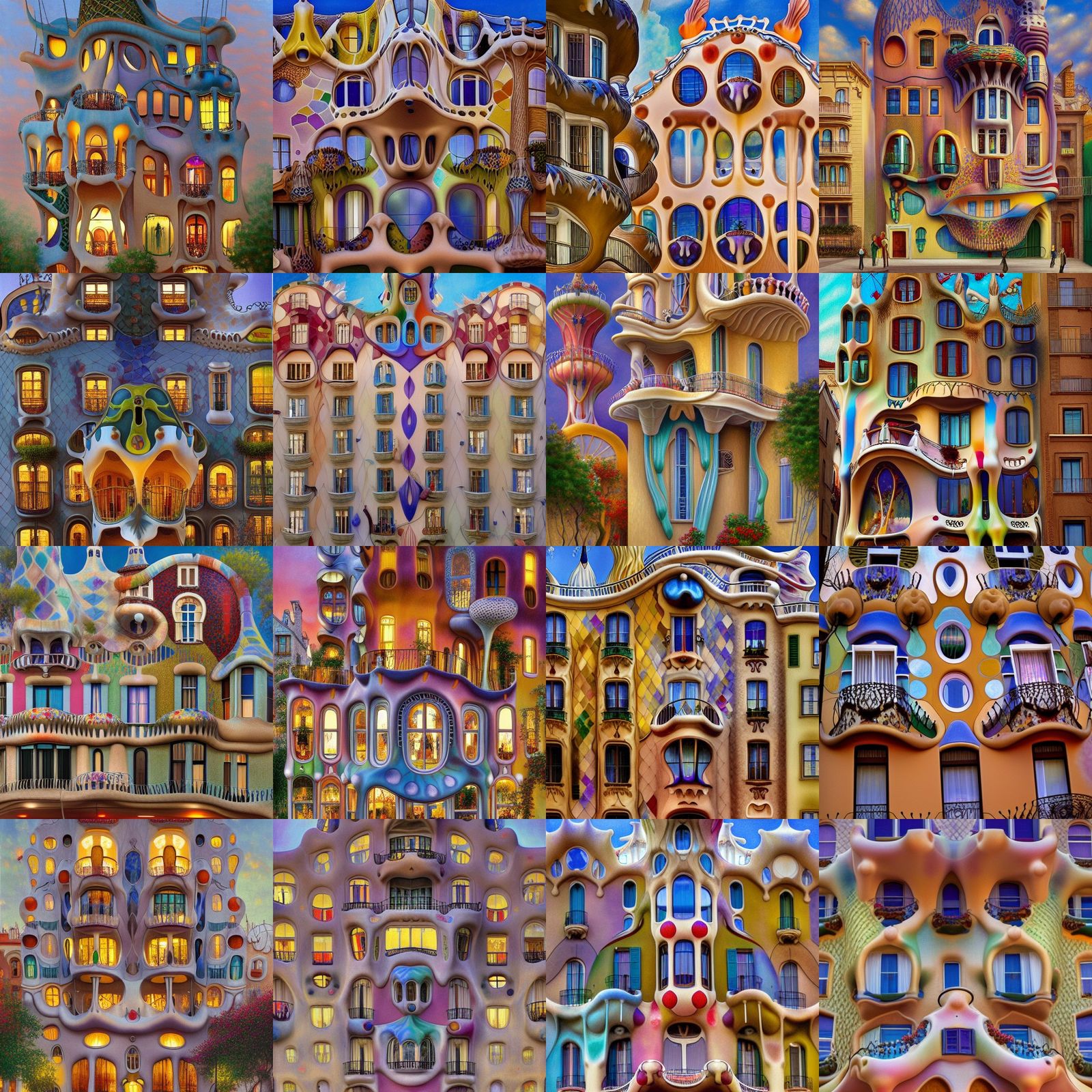 Casa Batlló in Surrealist Style