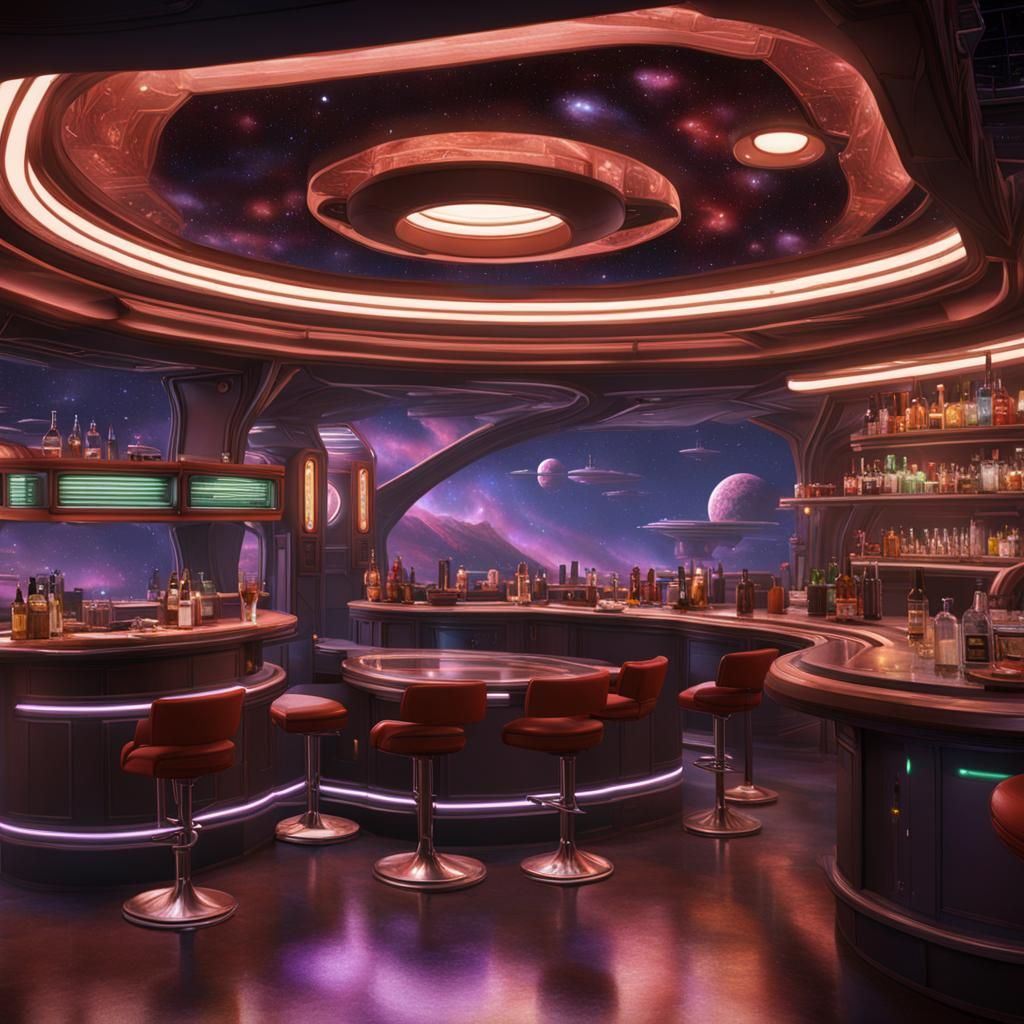 Quark's Bar in Deep Space Nine: 8K Art