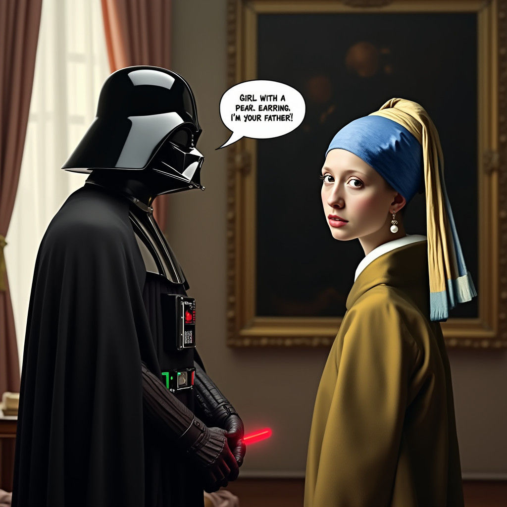 Darth Vader Meets Girl with a Pearl Earring