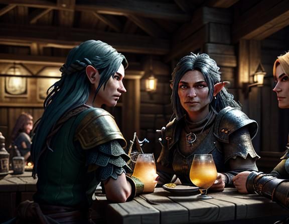 Female Goblins at Tavern: 3D Game Cinematic