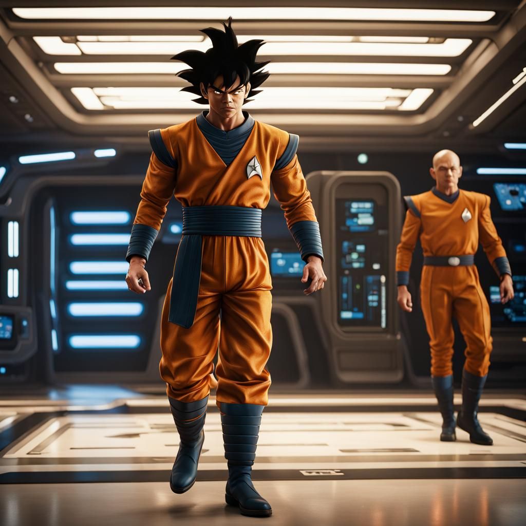 Goku in Starfleet Uniform, Digital Art