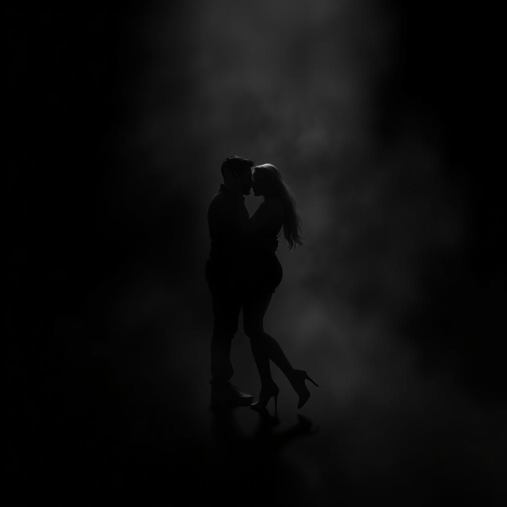 Hyperrealist Macro Zoom of Black Tango in Fog