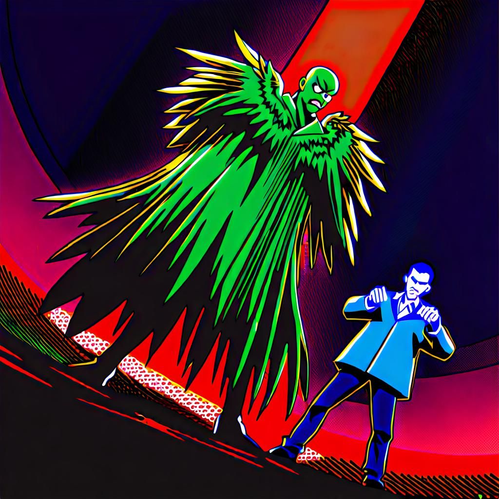 Conflict: Two Young Men with Auras Clash