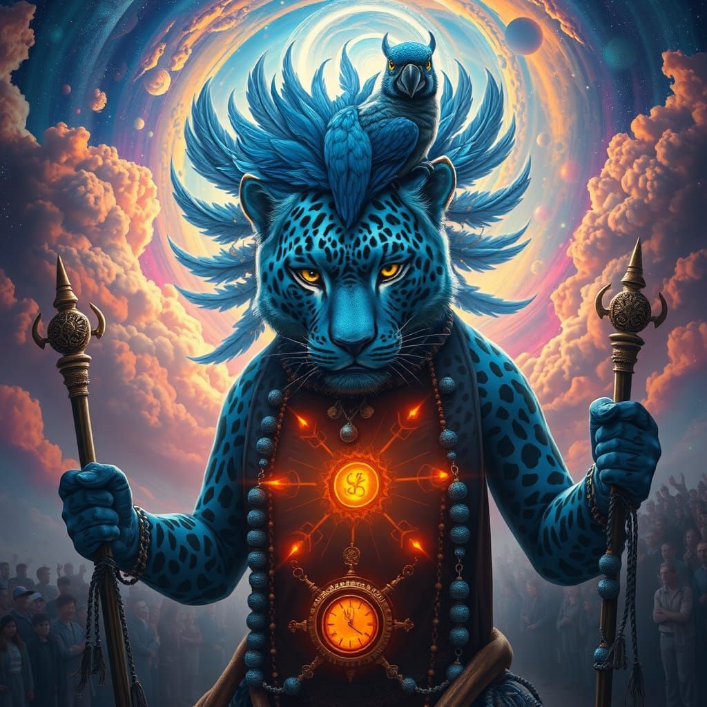 Blue Leopard Shaman: Majestic God of Time