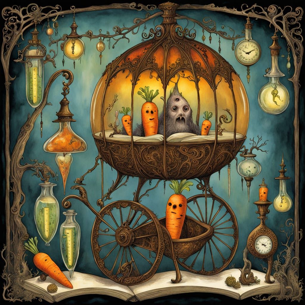 Whimsical, Vintage Storybook Illustration in Watercolor