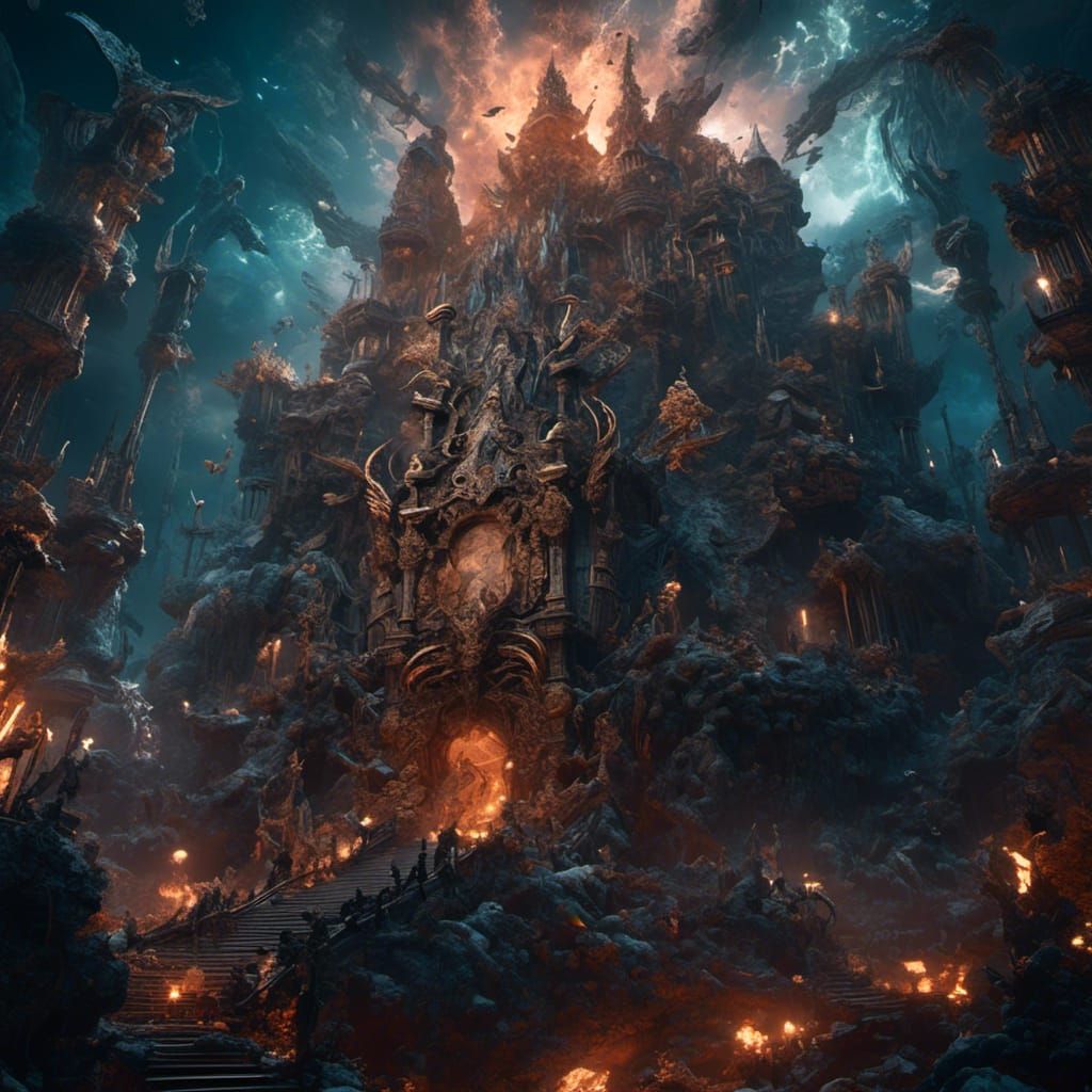 Goddess of Chaos: Detailed Matte Painting
