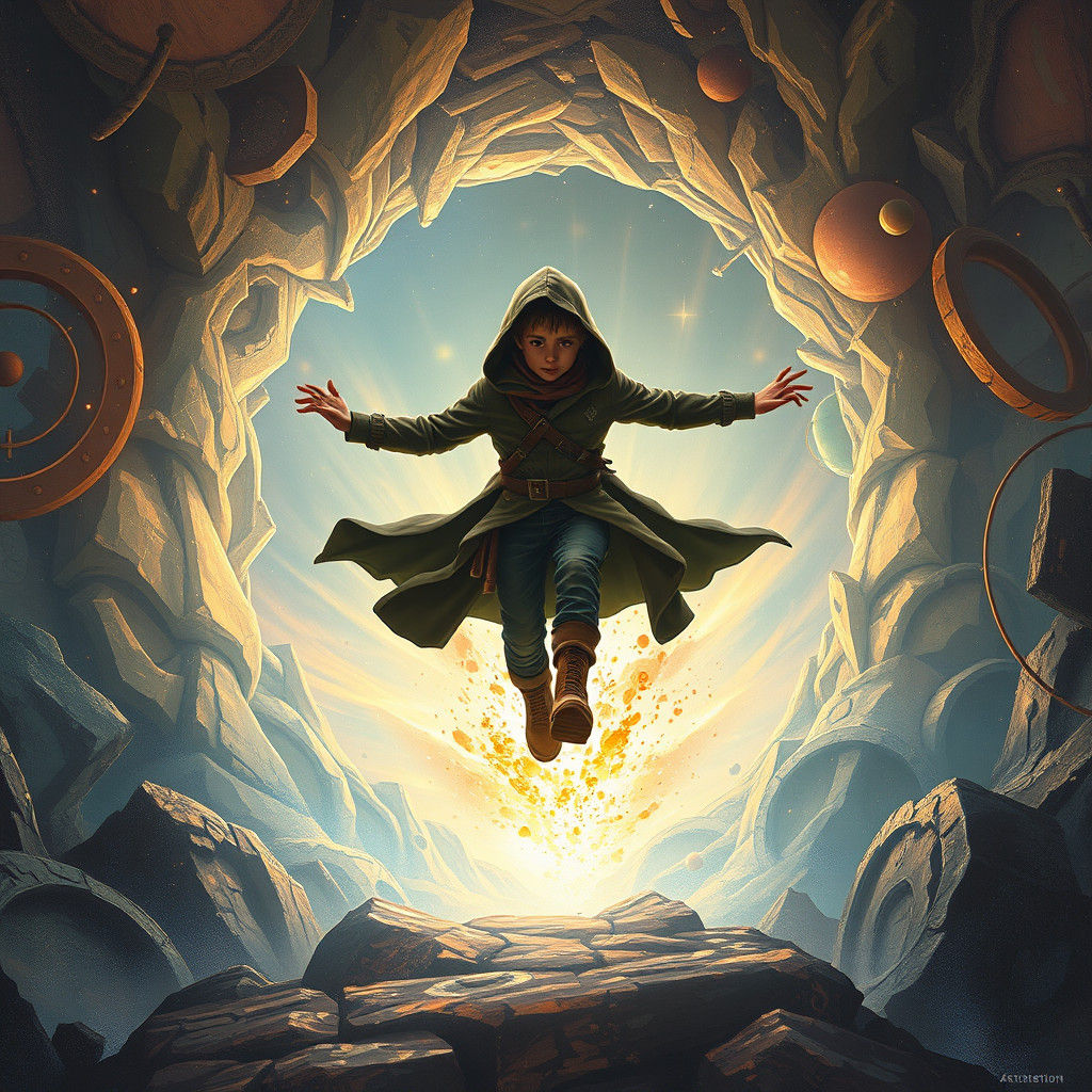 Adventurer Escapes Through Portal to Another Dimension