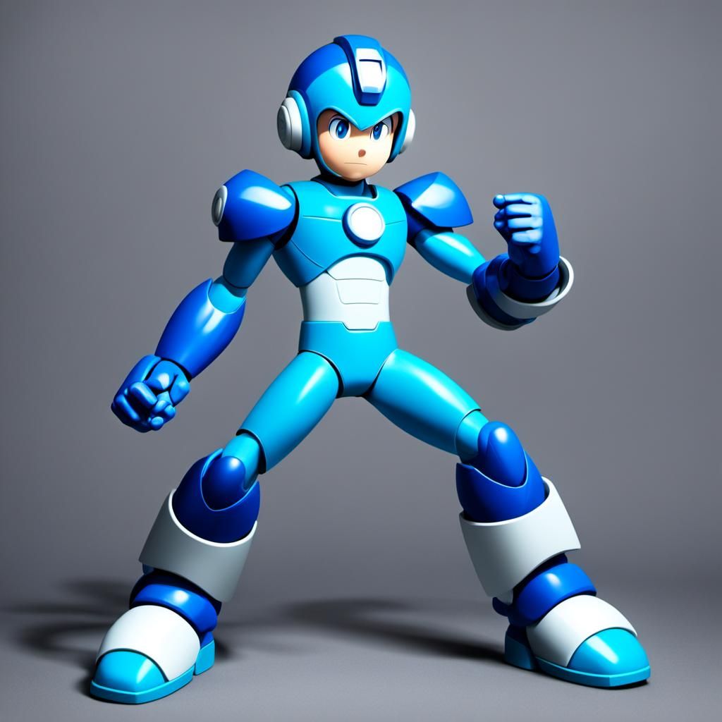 Mega Man in a heroic pose