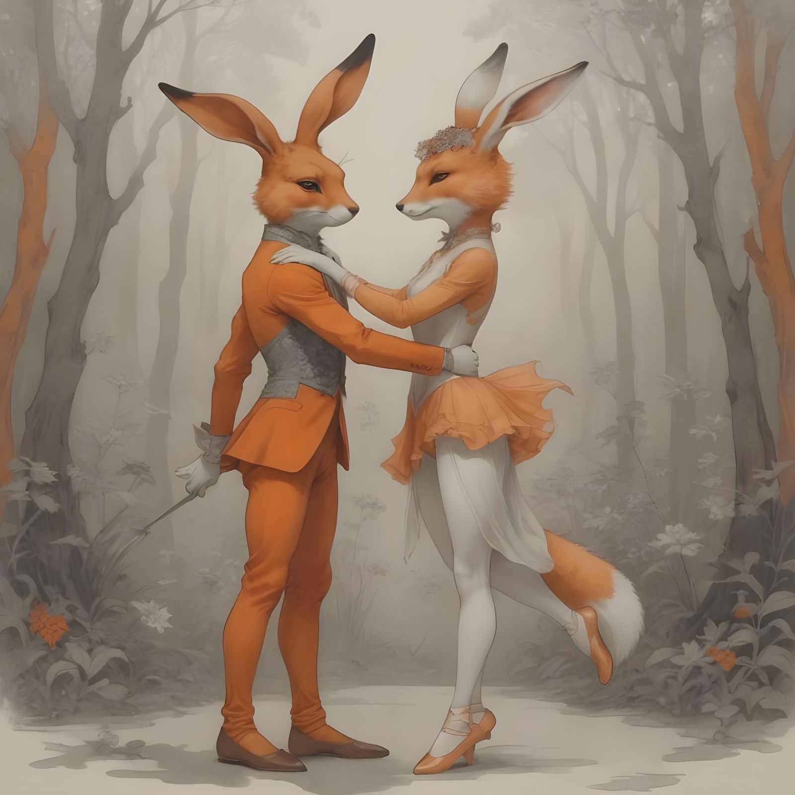 Dance and Romance in Orange No. 2 - Ballet