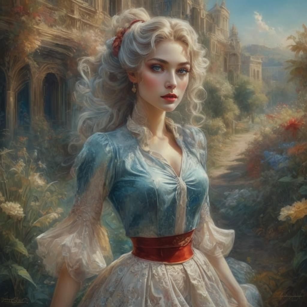 surreal portrait of a stunning woman,