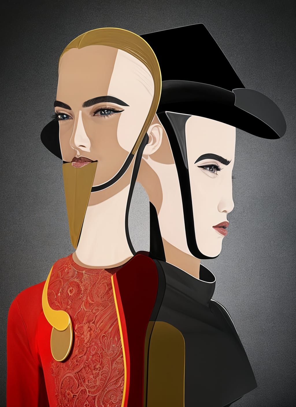 Hyperrealistic Ornate Painting with Magical Particles