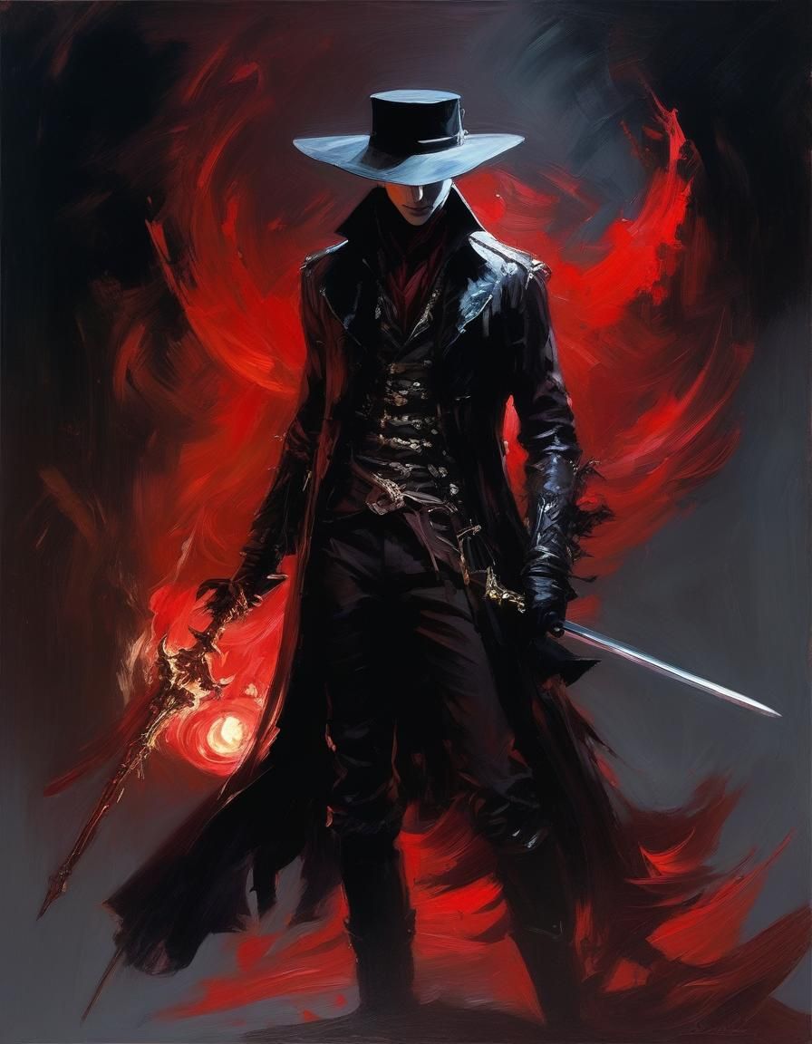 Bloodborne painting in the style of Henry Asencio; Timothee ...