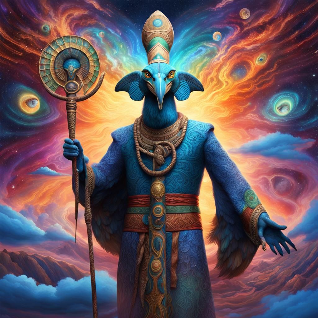 Thoth in Astral Plane: Peruvian Visionary Art