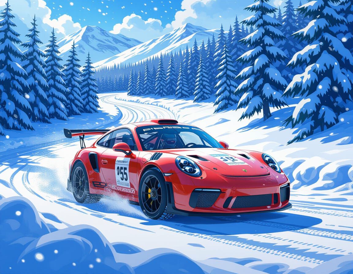 2025 Porsche 911 Dakar Snow Rally Race