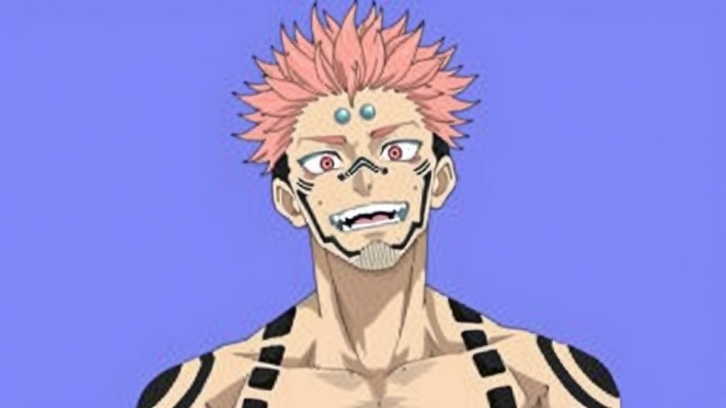 Four-Armed Man with Stomach Mouth in Anime Style