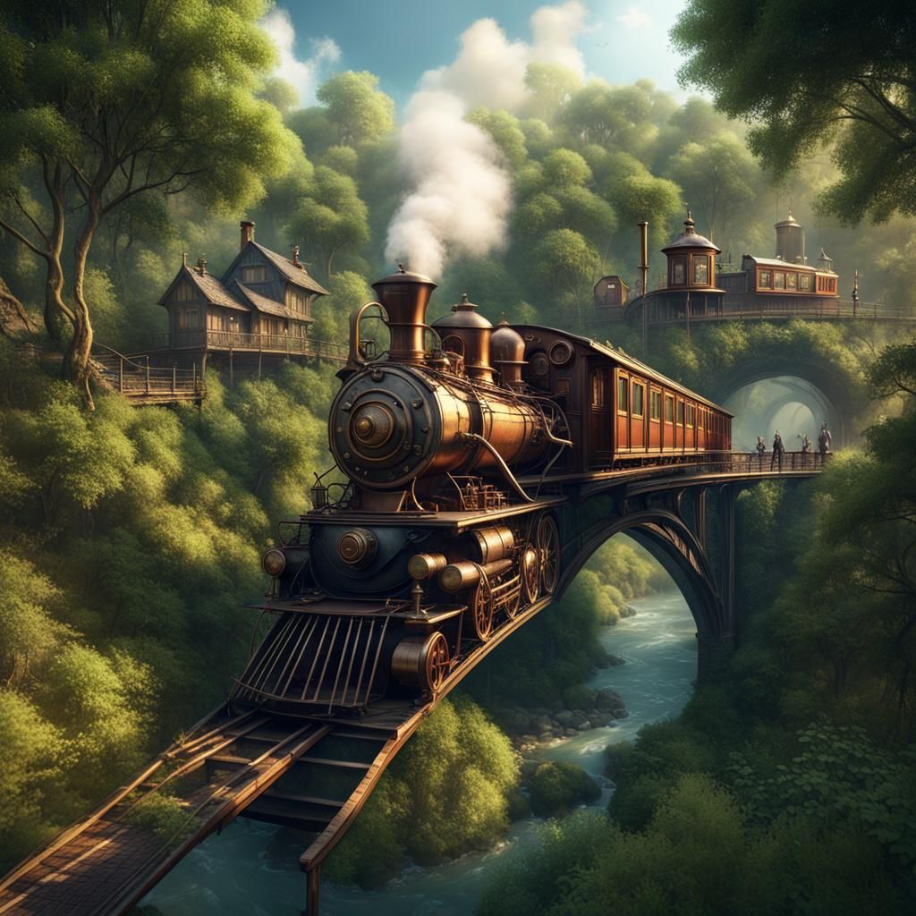 Old Steampunk-train
