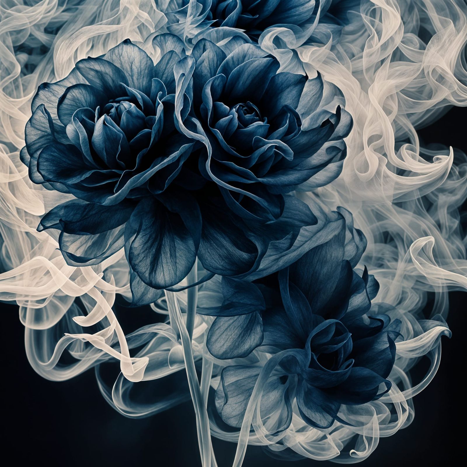 Ethereal Smoke Flowers: A Dreamlike Arrangement