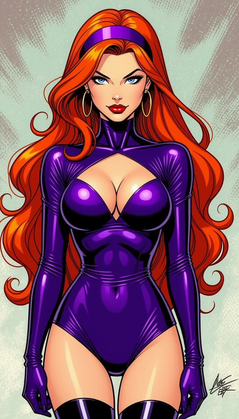 Daphne Blake in Latex Bodysuit, Comic Book Art