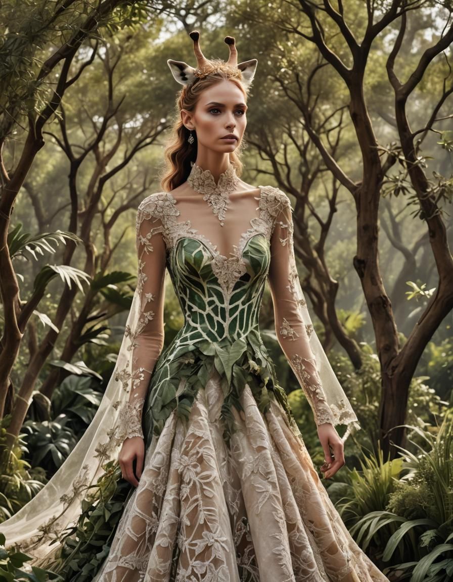 if a giraffe was represented by a wedding dress