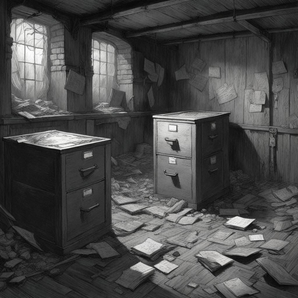 Horror Basement Scene in Doré Style