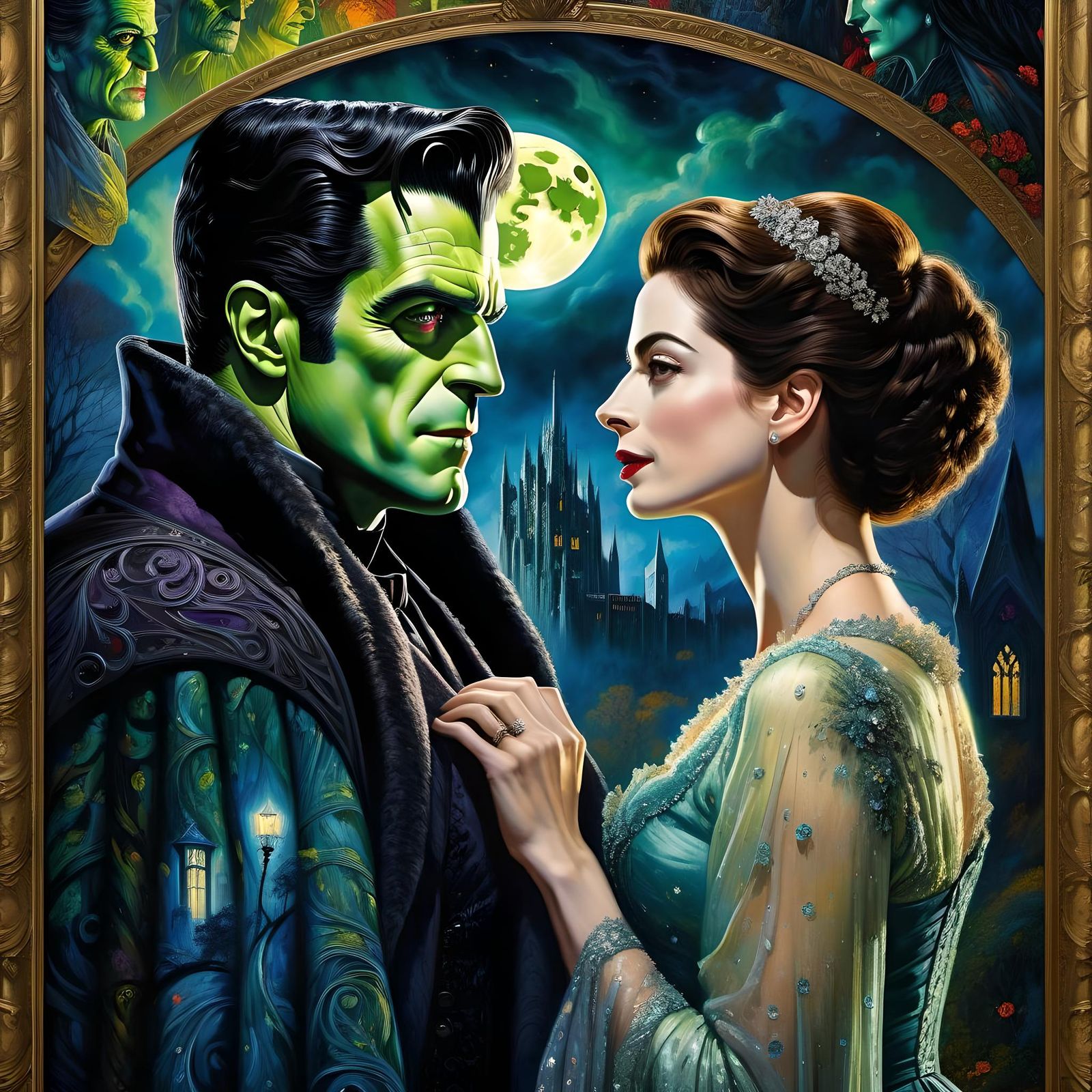 Mrs. Frankenstein's Life: Movie Poster in Klimt Style