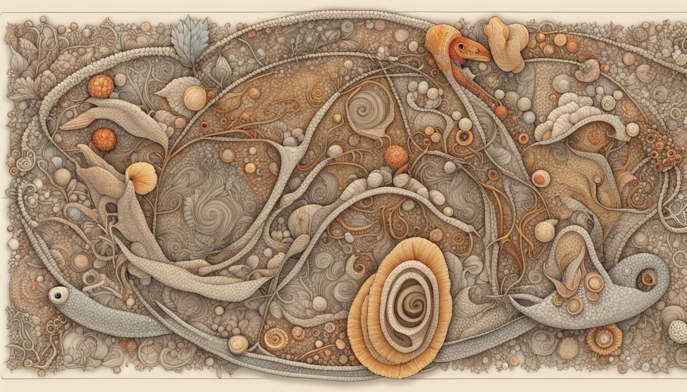 Abstract Quantum Zentangle with Skeletal Inclusions