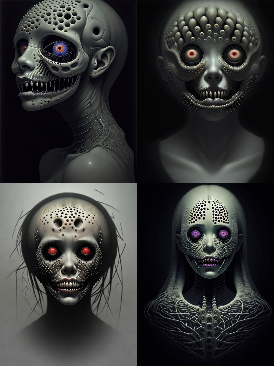 portrait of trypophobia