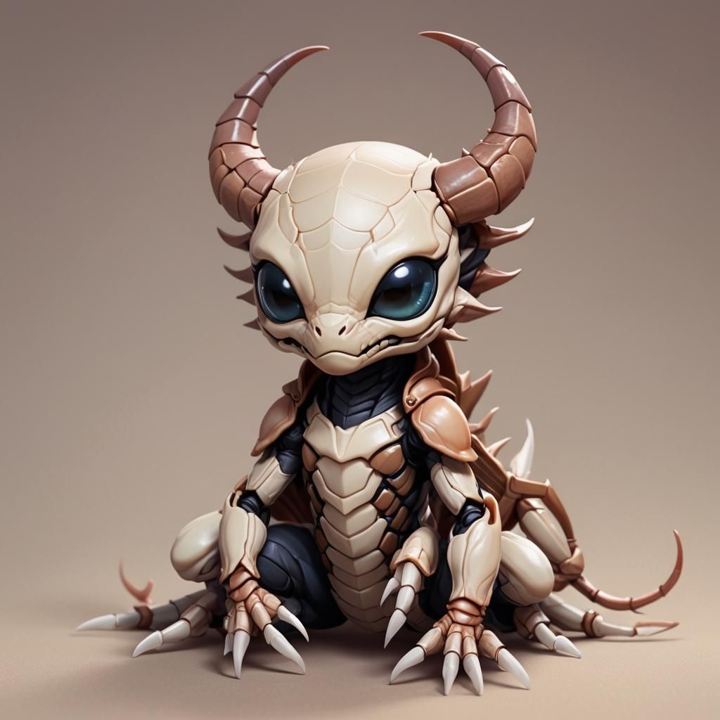 Chibi Scorpion Spider Creature in Anime Style
