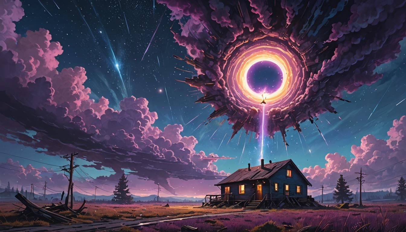 Iridescent Starlight Portal to Another World