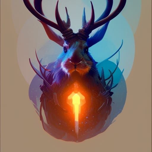 Hyperdetailed Jackalope Concept Art in 8k Resolution