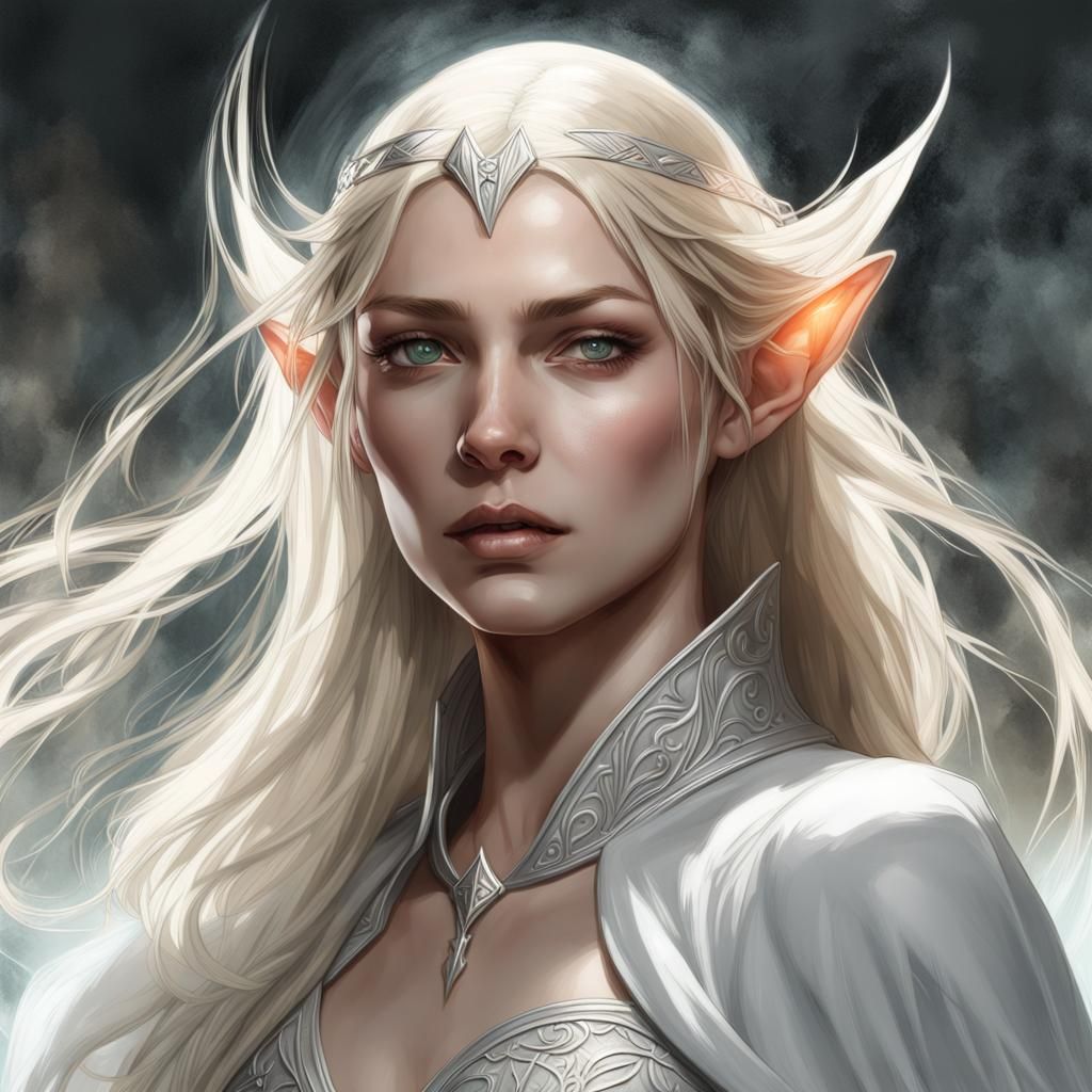 Fallen Galadriel: Dark Priestess Portrait